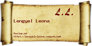 Lengyel Leona névjegykártya